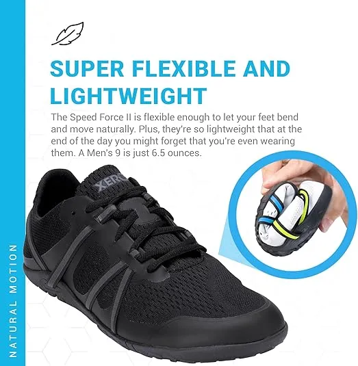 Xero Shoes Barefoot Shoes for Men | Speed Force Men’s Barefoot Running Shoes | Zero Drop, Wide Toe Box, Ultra Lightweight, Minimalist |