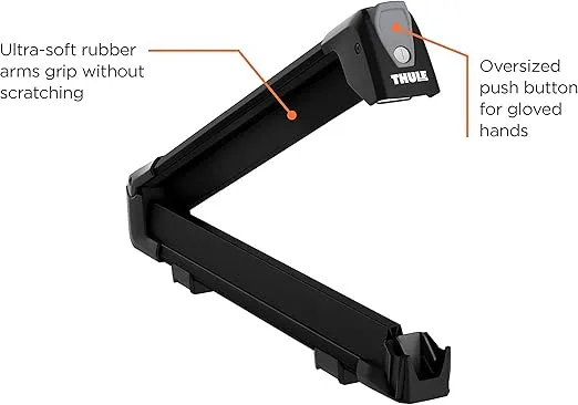 Thule SnowPack Ski/Snowboard Rack, Large (6 Pr/4 Boards), Black