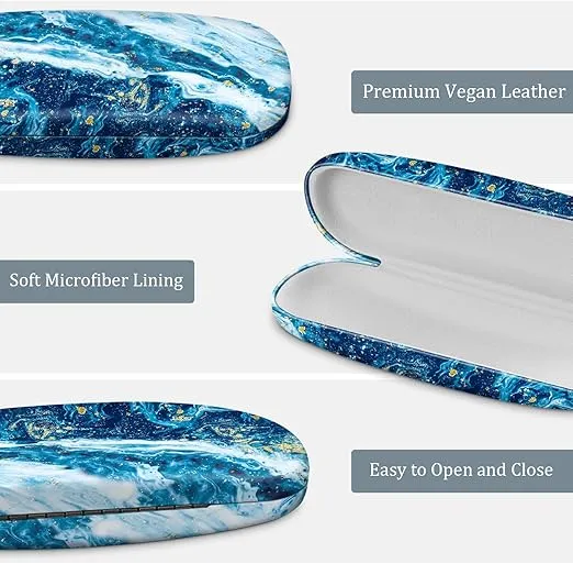 Fintie Hard Shell Eyeglasses Case, Portable Protective Glasses Cover Eyeglass Holder Box with Cleaning Cloth for Men Women