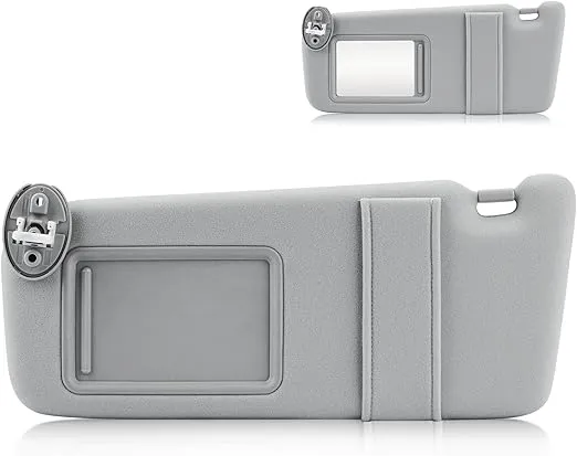 Left Driver side Sun Visor for Toyota Venza 2009 2010 2011 2012 2013 2014 2015 2016, Replace for 74320-0T021-A1, Grey Left side Sun Visor with Light