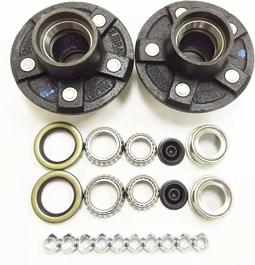 LIBRA Trailer 5 Lugs Idler Hub Kits 5 on 4.5 5x4.5 for 3500 lbs Axle 22017K Pack 2