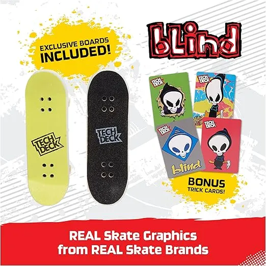 Tech Deck, Neon Mega Park X-Connect Creator, Customizable Glow-in-The-Dark Ramp Set with 2 Blind Skateboard Fingerboards, 90+ Pieces, Gift for Ages 6+