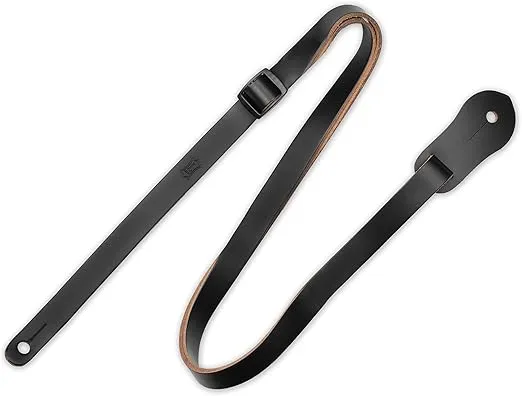 Levy's Leathers MS19-BLK Suede-Leather Mandolin Strap,Black