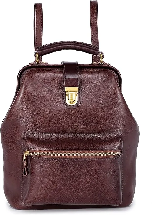Genuine Leather Doctor Backpack (Coffee)