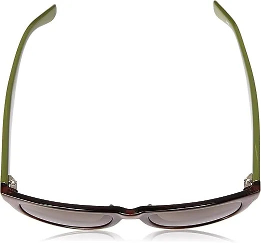 Lacoste L734s Rectangular Sunglasses, Brown/Green, 52 mm