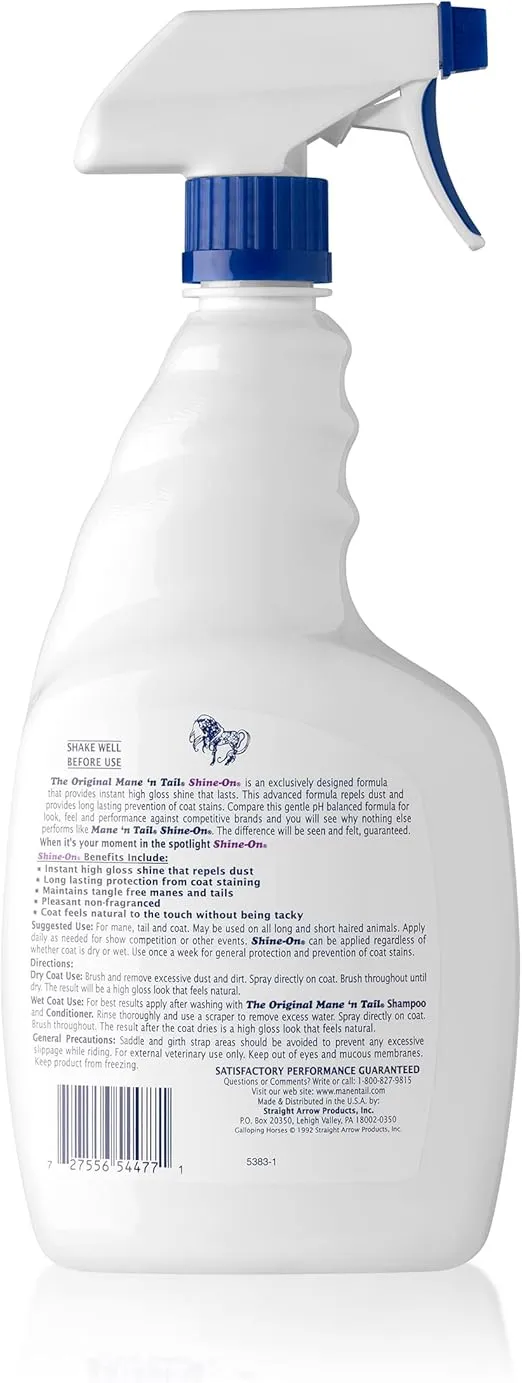 Mane 'n Tail Shine-On INSTANT HIGH GLOSS HAIR POLISH Spray 32 Ounce