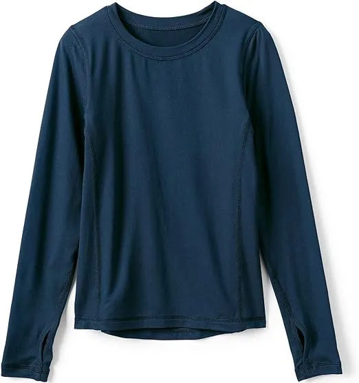 Lands' End Boys Thermal Base Layer Long Underwear Thermaskin Crew Neck Shirt