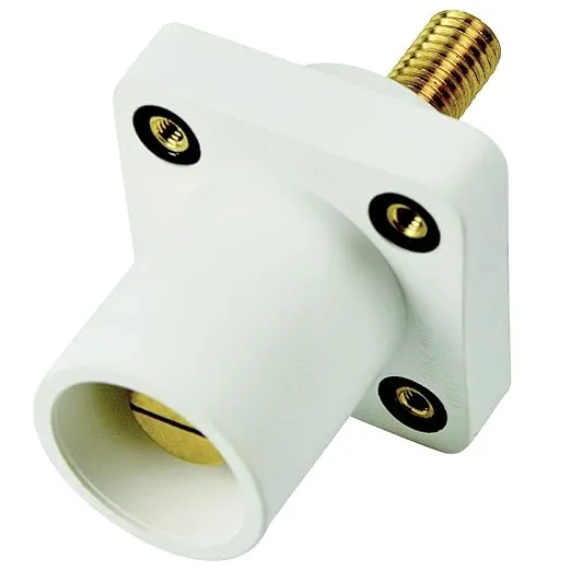 Marinco Power Products CLS40MRSB-B CLS 16 Series Panel Mount (400A/ 600V) 1.125" Threaded Stud; Male - White (B)