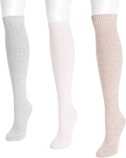 MUK LUKS Women's Microfiber Socks (3 Pair Pack)