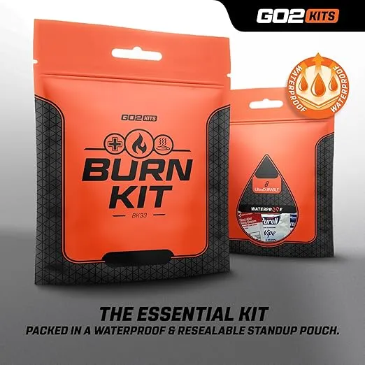 Advanced Burn Kit, Comprehensive Burn First Aid Kit with Dressings, Burn Cream & Gauze, Portable First Aid Kit for Home, Office, Car & Travel, 1-Pack