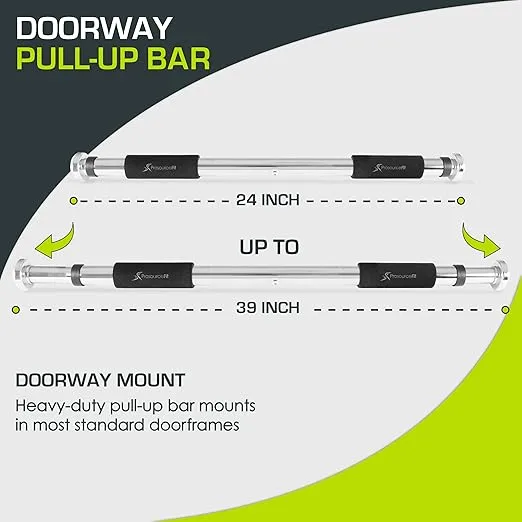 ProsourceFit Foldable Pull Up Bar/Doorway Trainer for Multi Use Fitness & Home Gym Exercise