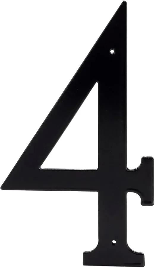 Montague Metal Products Standard Font Individual House Number, 4, 8-Inch