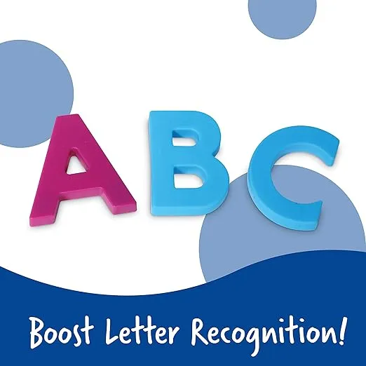 Learning Resources Jumbo Magnetic Uppercase Letters, ABCs, Early Letter Recognition, 40-Pieces, Large Magnetic Letters, Assorted Colors, Ages 3+