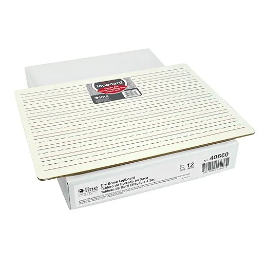 C-Line Two-Sided Dry Erase Lapboard, Lined on One Side