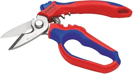 Knipex Angled Electrician's Scissors Coated in Two-Component Material, Reinforced in Fibreglass 160 mm 95 05 20 Sb