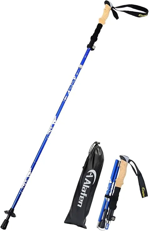 Walking Stick - Collapsible Trekking Pole for Men and Women,7075 Aluminum Hiking Stick for Seniors