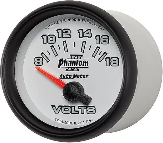 AUTO METER 7592 Phantom II Voltmeter, 2.3125 in.
