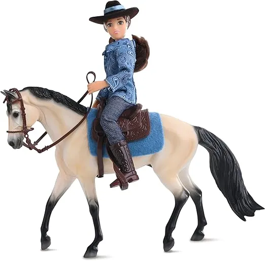 Breyer Horses Freedom Series Western Horse and Rider | Doll and Horse Toy | 9.75" x 7" | 1:12 Scale | Model #61155
