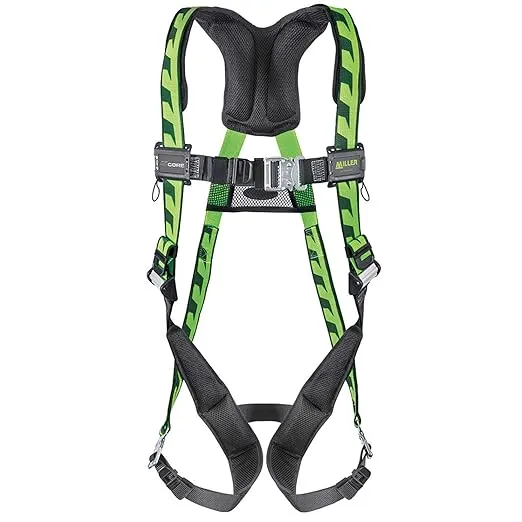 Honeywell AC-QC/UGN Miller by Universal DuraFlex AirCore Full Body Style Harness With Back D-Ring, Quick Connect Leg And Chest Strap Buckle And Sub-Pelvic Strap, 73.3252 fl. oz., 5.6" x 15.6" x 9"