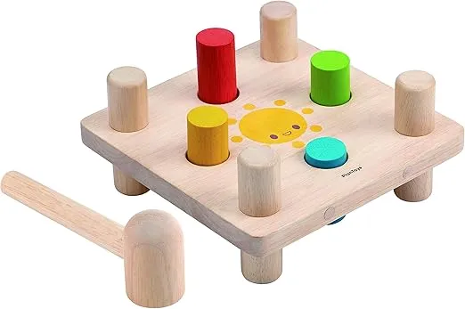 PlanToys (7142) Wooden Dollhouse Family Mom, Dad, Son, Daughter