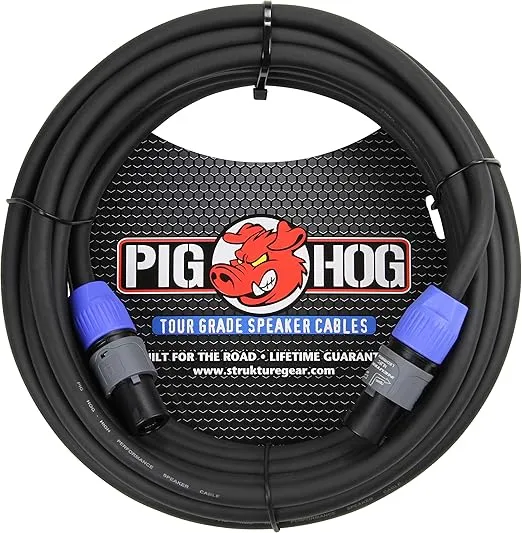Pig Hog PHSC25SPK High Performance 14 Gauge 9.2mm speakON Speaker Cable, 25 Feet