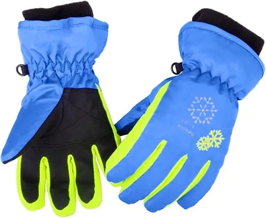 Azarxis Kids Children Ski Gloves Winter Snow Gloves Waterproof Winter Warm Gloves for Snowboarding, Sledding
