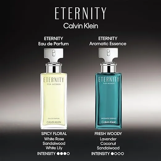 Calvin Klein Eternity Eau de Parfum – Floral Women's Perfume – With Notes of Bergamot, White Lily, White Rose, Sandalwood & Amber – Luxury Perfumes for Women – Long Lasting Fragrance