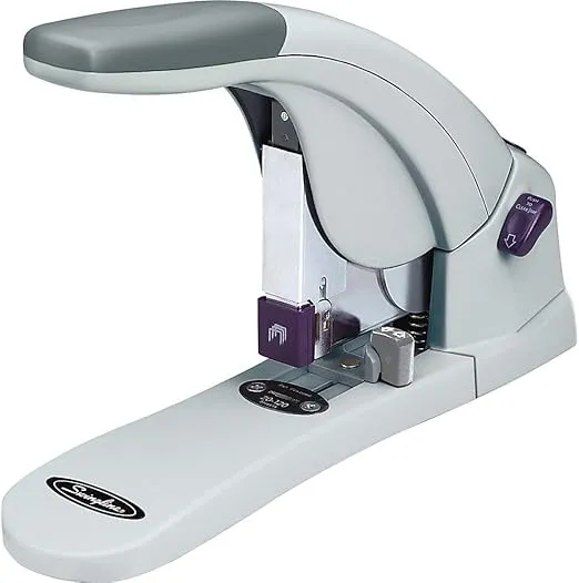 Swingline Heavy Duty Stapler, 120 Sheet Capacity, LightTouch, Jam Free, Reduced Effort, Anti-Microbial, Metal, Gray (90010)