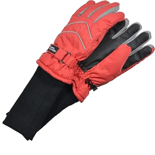 SnowStoppers Kid's Waterproof Long Cuff Winter Gloves