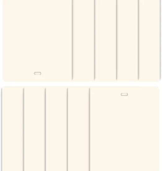 DALIX PVC Vertical Blind Replacement Slats Curved Smooth Ivory 58.5 Length 10 Pack