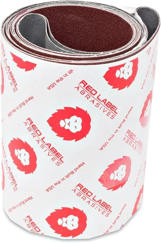 Red Label Abrasives 6 X 80 Inch 120 Grit Aluminum Oxide Premium Quality Multipurpose Sanding Belts, 2 Pack