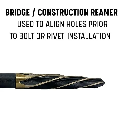 Drill America KFDRB13/16HEX-1 HSS Black and Gold Hex Shank Bridge Reamer, Premium, 13/16"