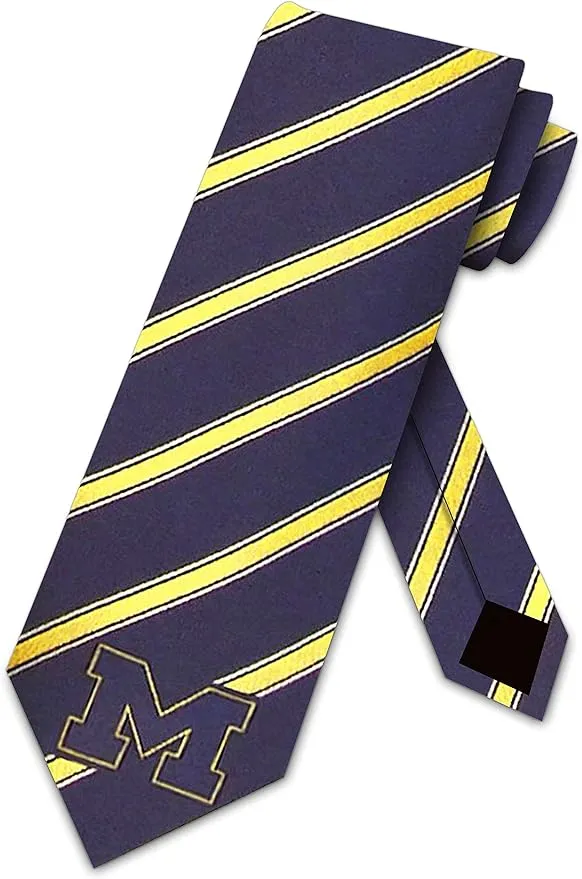 Eagles Wings Michigan Ties Mens College Wolverines Sports Necktie