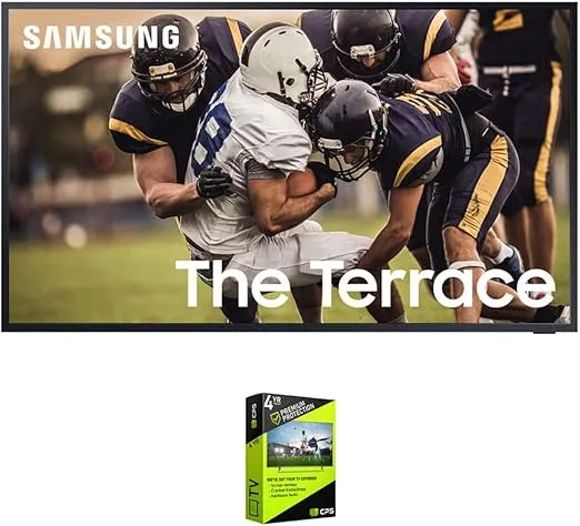 SAMSUNG QN75LST7TA 75" The Terrace QLED 4K UHD HDR Smart TV Bundle with Premium 4 YR CPS Enhanced Protection Pack