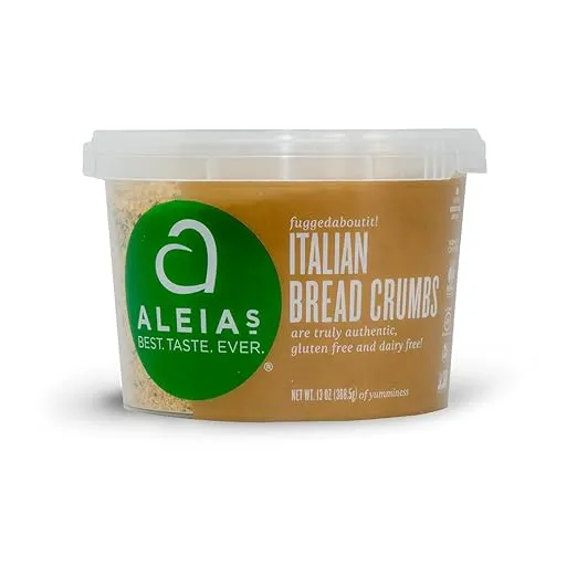 ALEIA’S BEST. TASTE. EVER. Italian Bread Crumbs – 13 oz / 1 Pack - Authentic Taste, Breading for Gluten Free Recipes, Certified Gluten Free, Non-GMO, Dairy Free, Low Sodium, Kosher