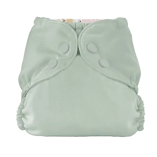 Esembly Cloth Diaper Outer, Swim Diaper, Waterproof Cloth Diaper Cover, Leak-Proof, Breathable Layer Over Prefolds, Flats or Fitteds, Reusable Diaper with Snap Closure - Size 2 (18-35lbs), Sea Glass
