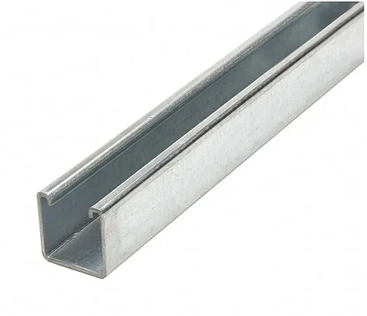 Pre-Galvanized Steel, 5 Ft,Solid Standard 1-5/8 in X 1-5/8 in Strut Channel, 12 Ga,20400001266