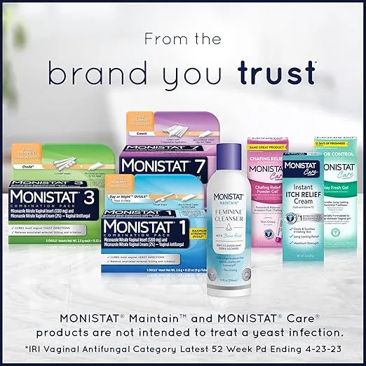 Monistat Stay Fresh Gel, Odor Eliminating Gel for Feminine Care, Fragrance Free Vaginal Gel, Prefilled Applicators, 4 Count