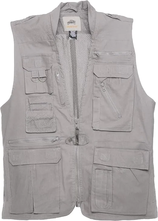 Humvee Photography Utility Vest for Men & Women - Perfect for Safari, Hunting, Fishing, Camping, & Travel - 100% Cotton Gift