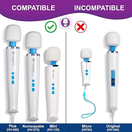 Magic Wand Rechargeable Personal Massager Authentic Portable Charger - US Polarized Power Adapter & 6ft Power Cord for Neck, Back, Hand, Muscle, and Head Massager Massage Tools