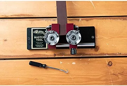 Weaver Leather Supply Strap Edger for Leather Working, Strap Edger for Leather Crafting, Leather Edger,Bluegrass Edge Strap Edger, Hand Operated Edge Strap Edger - Accommodates 1/2" to 3" strap widths