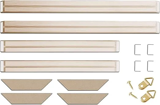 DIY Solid Wood Canvas Frame Kit 11x14 Inch with Stretch Bar - Oil Painting & Wall Art - Custom Frames for Paintings & Canvases - Easy Build Stretching System - Accessories