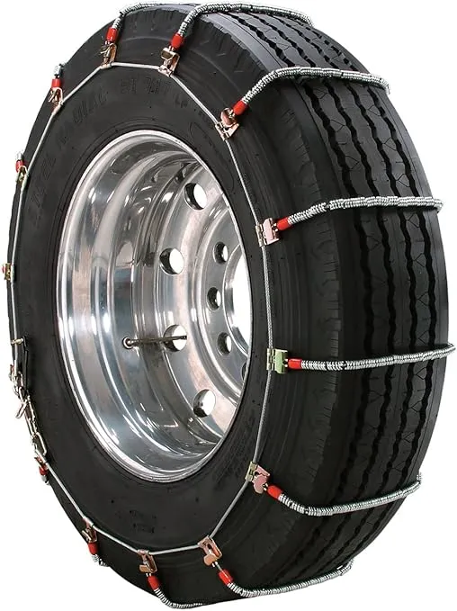 SCC TA1945 Alloy Radial Heavy Duty Truck Singles Tire Traction Chain - Set of 2
