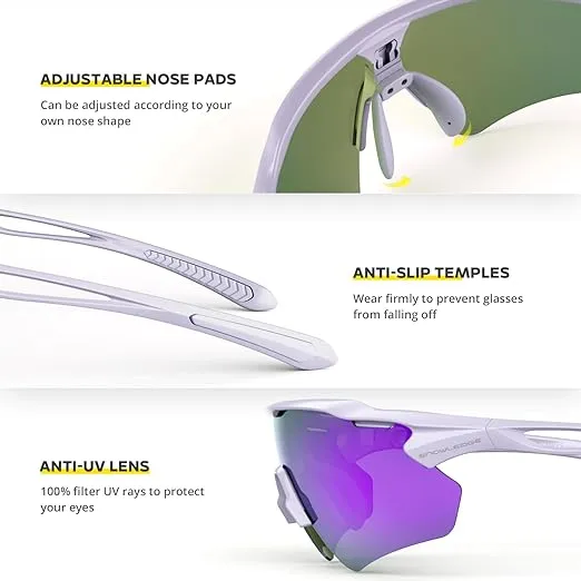 Cycling Glasses, TR90 Unbreakable Frame Polarized Anti-UV400 Sports Sunglasses