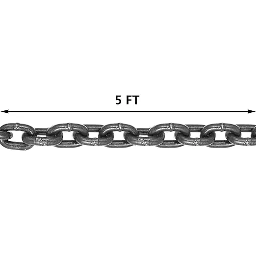 Happybuy 5Ft Chain Sling 5/16 Inch X 5 Ft Engine Lift Chain G80 Alloy Steel Engine Chain Hoist Lifts 3 Ton with 4 Leg Grab Hooks