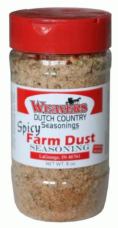 Weaver's Amish Dutch Country Farm Dust Seasoning - 8 Ounces - Spicy Flavor