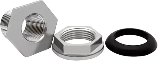 Beduan 1" Female Bulkhead Water Tank Connector Stainless Steel Thru-bulk Fitting