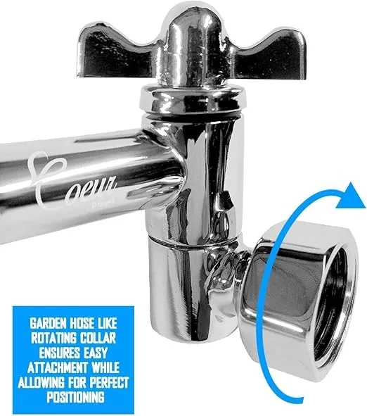 16-Inch Extra Long Shower Extension Arm. Solid Brass. Height/Angle Adjustable With a Unique Locking Gear for a Perfect Position Every time. Holds All Showerhead Sizes!!