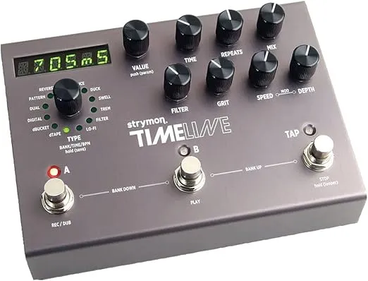 Strymon TimeLine Guitar Delay Pedal with 12 Unique Delay Machines for Electric and Acoustic Guitar, Synths, Vocals and Keyboards​​