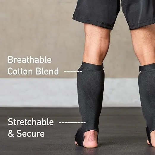 Muay Thai MMA Kickboxing shin Guards, Elite Sports Instep Guard Sparring Protective Leg shin Kick Pads for Adults, Kids, Youth